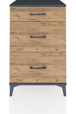 Hyperion Komodin 3 Çekmeceli 60x44x96 Antrasit-çam Antrasit