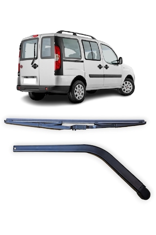 Fiat Doblo Çift Kapı Yana Açılan 2001-2009 Uyumlu Arka Cam Silecek Kolu Ve Süpürgesi Takım 51738854 Silecek Takımı
