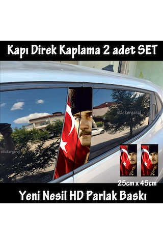 Ayyıldız Atatürk Folyo - 2kapı İçin 2adet Sticker Kaplama - Tuning Modifiye Ayyıldız Atatürk Folyo - 2kapı İçin 2adet Sticker Kaplama - Tuning Modifiye