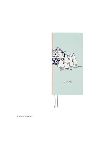 Hobonichi Techo Weeks English Slim Schedule Book - Moomin : 2026 Monday Start Mint Yeşil