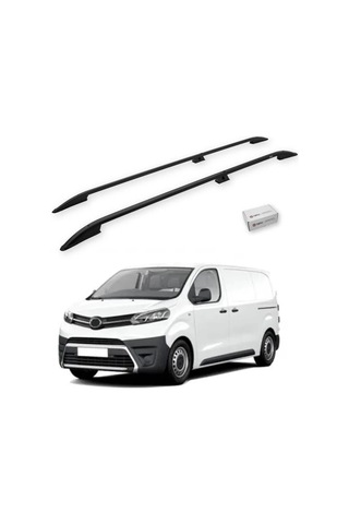 Turtle Toyota Proace Mk2 2013-2016 / Uzun Şasi Tavan Çıtası Crown Siyah