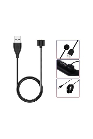 Coverzone Xiaomi Mi Band 6 İle Uyumlu Giyilebilir Akıllı Saat Şarj Kablosu Manyetik Mi Band 5/6 / 7 Sku: Smg8690010097927