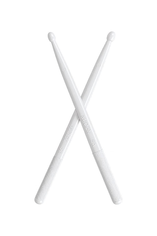 Midex Gfk-901wh-5x Pro 5a Profesyonel Kırılmaz Baget Fiber Karbon Drumsticks Beyaz Bateri Bageti 5 Çift