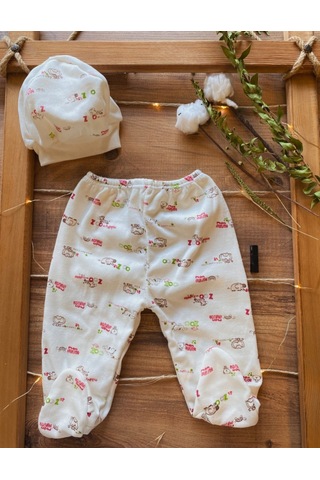 5li Ayıcıklı Hastane Çıkış Seti Ekru