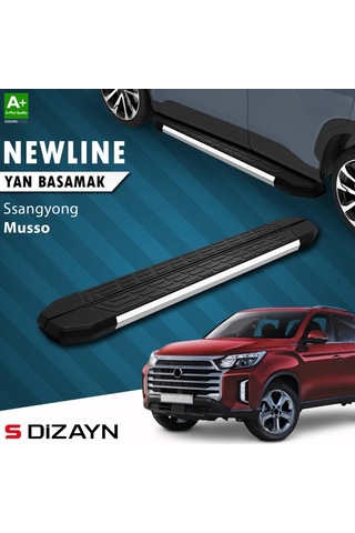 S-dizayn Ssangyong Musso Newline Krom Yan Basamak 213 Cm 2018-2026 A+ Kalite