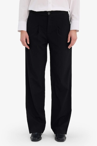 Defacto Wide Leg Çift Cepli Yüksek Bel Geniş Paça Pantolon G3822ax25aubk81 Siyah-bk81