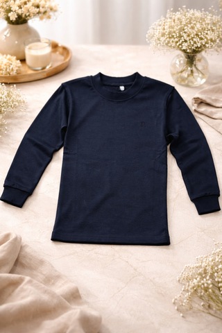 Uğur Bebe Beberium Marka Özel Seri Siyah %100 Pamuk Orta Kalın Body Manşetli Kol Premium Günlük Basic Sweat 1 Beden Büyük Alınız Siyah Siyah