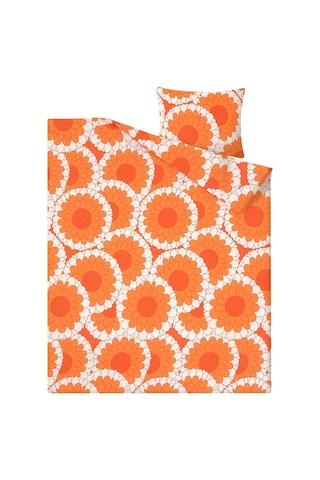 Ikea Kransmalva Turuncu 150x200/50x60 Cm Tek Kişilik Nevresim Set