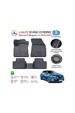 Renault Megan 4 3d Paspas Havuzlu Pro 2016-2021 Arası