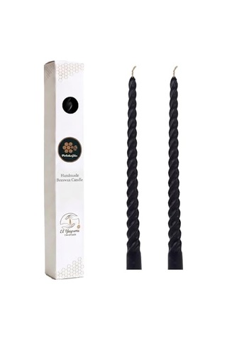 2 Li Stick Mum Siyah Taş Çok Renkli
