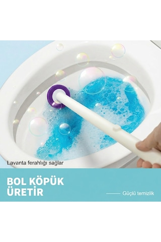 8 Adet 1 Paket Lavanta Premium Deterjanlı Tek Kullanımlık Tuvalet Temizleme Süngeri Duvara Mon
