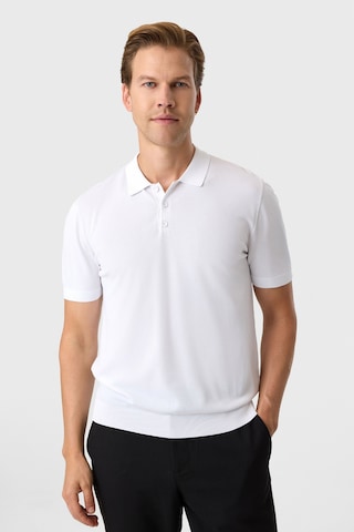 Back And Bond Regular Fit Düğmeli Beyaz Polo Yaka Tişört