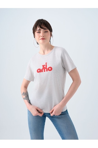 LOFT Regular Fit Kadın Tshirt K.kol Lf2039133 Q1.v1 Gri Melanj