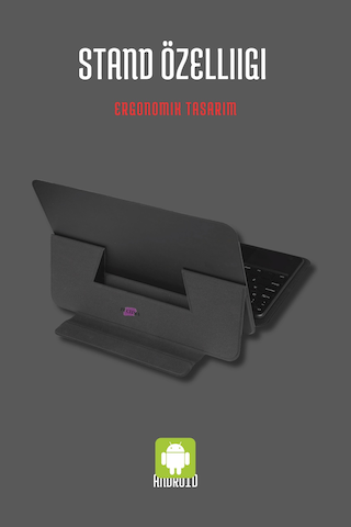 Fuchsia Galaxy Tab A8 10.5" Sm-x200 2021 İle Uyumlu Savvy Bluetooh Bağlantılı Standlı Klavyeli Tablet Kılıfı Klavyeli Kılıf