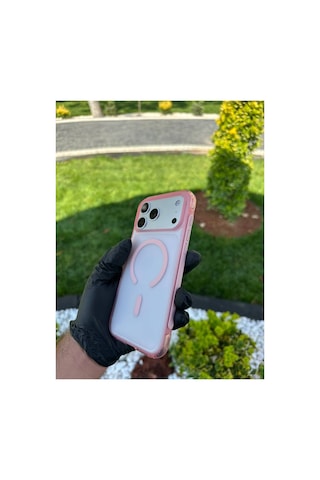 Apple iPhone Uyumlu 17/18 Promax Pembe Airbag Korumalı Kılıf Pembe - 925133642 Pembe
