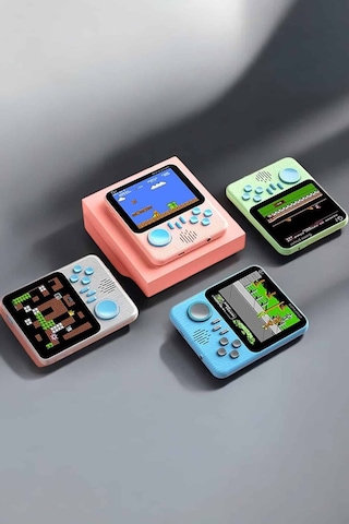 Drnds Mini Atari El Atarisi 3.5 İnç Ekran Çift Konsol 666 Adet Retro Oyun Gameboy El Atarisi 99371954
