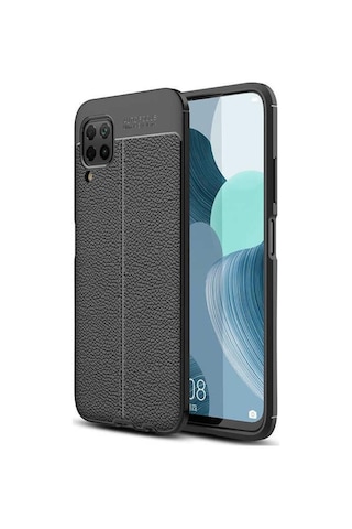 Huawei P40 Lite E Kılıf Zore Niss Deri Desenli Silikon Kılıf