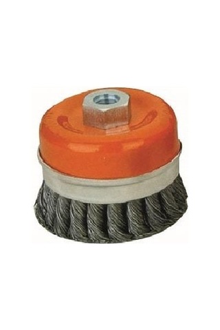 Leo Burgulu Çanak Tel Fırça . Çelik Kuşaklı 100 Mm