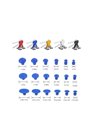 Pazly Otomobil Çukurları Çıkarma Aleti - Paslanmaz Çelik, 18 Adet Tamir Tabanı, Pratik