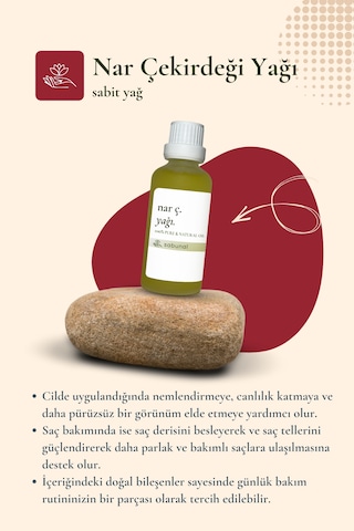 Sabunal Nar Çekirdeği Yağı 50 ML Cilt Bakım Ve Arındırıcı Doğal Yağ