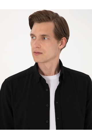 Pierre Cardin Erkek Siyah Gömlek Desenli 50307162-vr046 Siyah