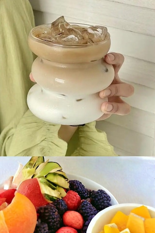 Mis Kitchen 6 Adet Dalgalı Soğuk Sıcak Kahve Sunum Bardağı 400 Ml