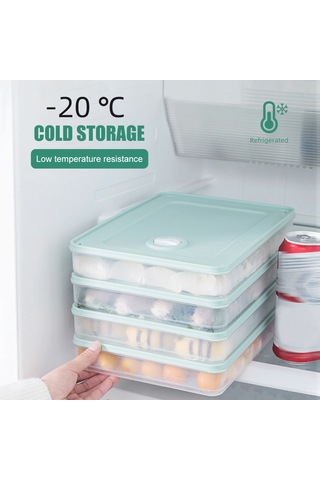 Wezone Büyük Kapasiteli Yemek Saklama Kutusu, Yemek Dereceli Pp Malzeme, Cam Açık, Katlı Buzdolabı Organizatörü, Koku Karışmasını Önler Diğer