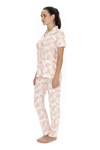 U.s. Polo Assn. 20087 Kadın Somon Kısa Kollu Boydan Patlı Pijama Takımı Belirtilmemiş