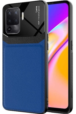 Oppo Reno 5 Lite Kilif Lens Deri Görünümlü Tpu Kapak 499749428