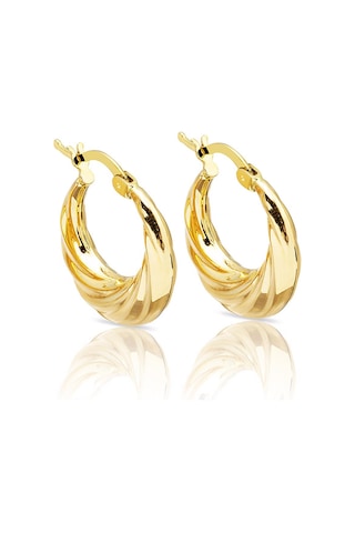 Taşsız 14 Ayar Altın Halka Küpe DLM119