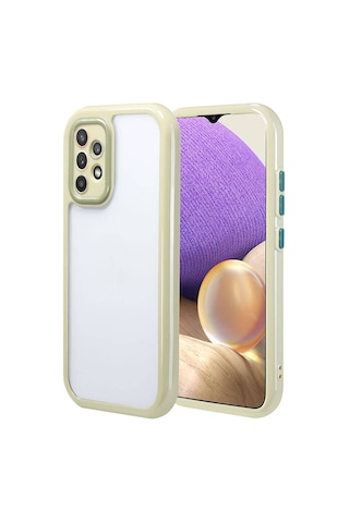 Zore Samsung Galaxy Uyumlu A32 4g Kılıf Kamera Korumalı Renkli Kenar Ve Çerçeve Tasarımlı Omsy Vitamin Kapak-yeşil