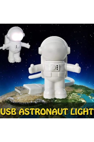 Ximistore9 Beyaz Uzaylı Figürlü Usb Led Gece Lambası - Ev Kullanıma Uygun, Kolay Kullanimlı, Dayanıklı Materyal Beyaz