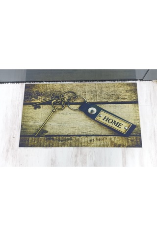 Anahtar Desenli Kauçuk Kapı Önü Paspası 40x70 Cm