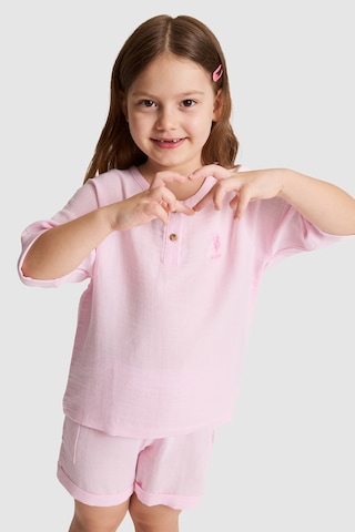 U.S. Polo Assn. Kız Çocuk Pembe Pijama Takım 50326617-vr041