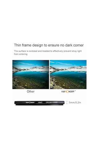 K&f Concept Nano-k Serıes 62mm Hmc-cpl Filtre Ultra İnce Çok Kaplamalı