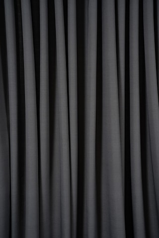 Doğal Dokulu Keten Görünümlü Dekoratif Pilesiz Fon Perde Salon Yatak Odası Antrasit