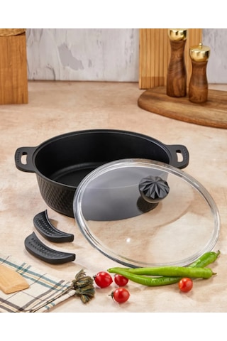 Cooker Kristal 20 Cm Derin Tencere Siyah Ckr3275