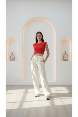 Divinus Crop Top T-shırt Kırmızı