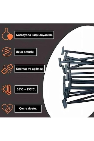 Yeni Nesil Plastik Cırt Kelepçe Klips 100lü Set 50 Büyük + 50 Küçük Otomobil Trim Kamp Tamir Sabitleme Seti Siyah