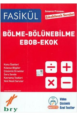 Birey Yayınları Fasikül Matematik Bölme Bölünebilme Ebob Ekok 202