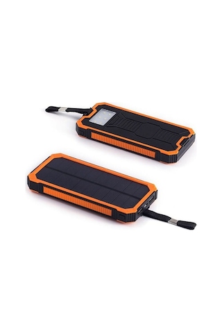 Novahub 20000mah Güneş Enerjili Şarj Cihazı, Çift Usb, Led Fener, Dış Mekan Kullanımı İçin Mükemmel