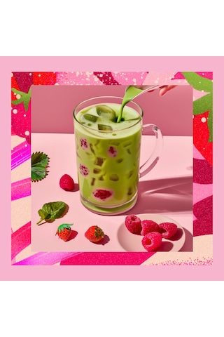 Mim and More Raspberry Strawberry Matcha Ahududu Çilek Aromalı Matcha 25 G
