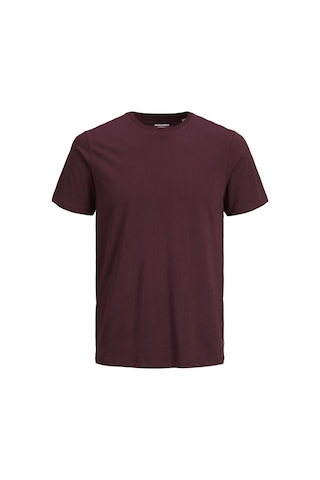 Jack & Jones Bisiklet Yaka Basic Tisört-Organic 12156101 Port Royale Bordo