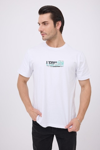 Marıne Tee Deniz Temalı Ribana Bisiklet Yaka Pamuk T-shirt-3164 Beyaz