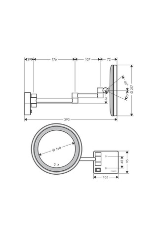 Hansgrohe Addstoris Işıklı Makyaj Aynası Krom
