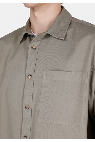 Colin's Colins Comfort Fit Shirt Neck Düz Erkek Yeşil Uzun Kol Gömlek Cl1073012 Cl1073012 Q1.v1 Lkh Açık Haki