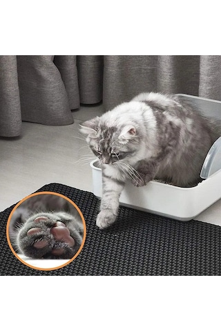 Moveevo Kedi Kumu Tutucu Ped Dev Boy Eva Çift Katlı Kum Pedi