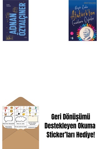 Adnan Özyalçıner - Toplu Öyküler Ciltli + Büyük Önder Atatürk Ten Çocuklara Öyküler + Okuma Sticker'ları