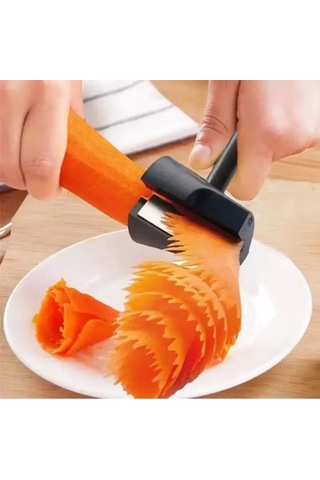 Ximistore9 Sebze Ve Meyve Kesici Aksesuarı 3'lü Set - Spiralli, Dilimli Ve Rulo Şekillendirici Mutfak Aleti Siyah