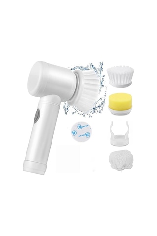 Sn-20457 Çok Fonksiyonlu Banyo Mutfak Lavabo Şarjlı Temizlik Fırçası Renkli